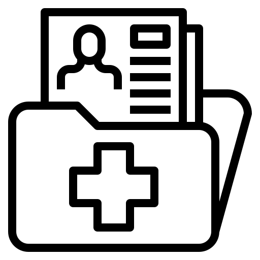 Medical cross icon with a document, representing the Medical Care Plan form for students' health needs.